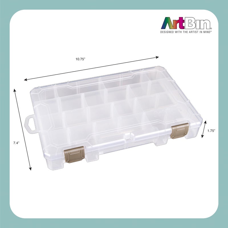ArtBin Floss Finder Box: Clear Sewing Organizer with 6 Compartments, 12 Dividers, Durable - Perfect for Embroidery Floss and Small Sewing Supplies Storage - Image 2